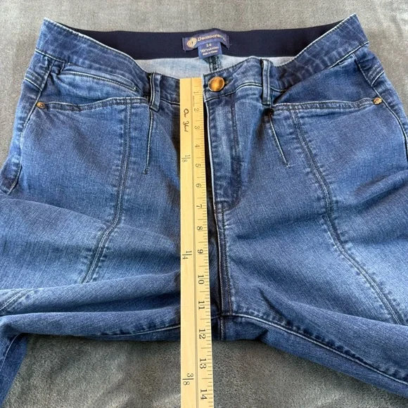 Democracy Women's Jeans "Ab Solution" Size 14 Split Hem Straight Leg - Picture 6 of 10